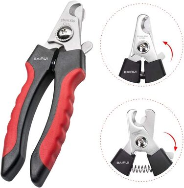 Професійний кусачки для нігтів собак та котів з пилочкою (червоний)