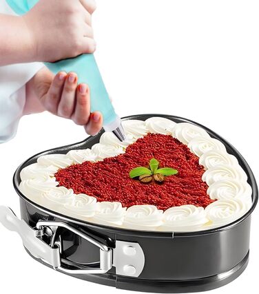 Набір для випічки Sadodo: форми для тортів, кексів, коржів (20/22/24/26 см) + кондитерський мішок з насадками. Антипригарне покриття, знімне дно