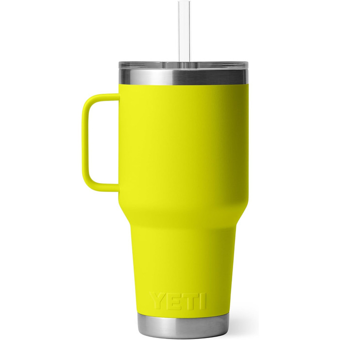 YETI Rambler 35 oz Stainless Steel Vacuum Insulated Straw Mug - Firefly Yellow