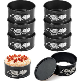 Набір форм для випічки 8 шт. 14 см, круглі міні-форми, антипригарні, знімний дно, для пирогів, кексів, піци, кішів