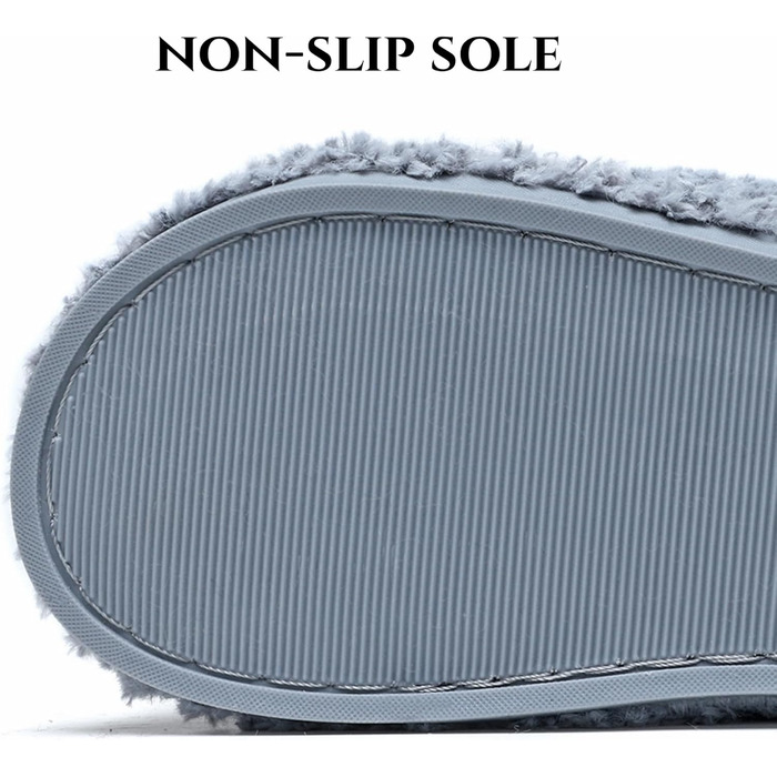 Жіночі плюшеві домашні тапочки SMajong, зимові, теплі, м'які, з антиковзким покриттям, сірі, 38/39 EU
