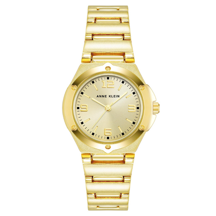 Жіночий наручний годинник-браслет Anne Klein золотистого кольору