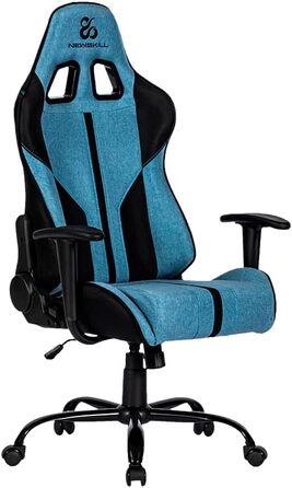 Ігрове крісло Newskill Horus Zephyr, ергономічне, тканинне, нахил 180°, 9 кольорів, синє