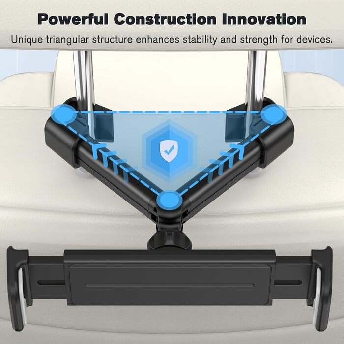 Утримувач для планшета в авто FINTIE - універсальний, поворотний на 360°, для iPad, Galaxy Tab, смартфонів, Kindle, Fire (6-13 дюймів)