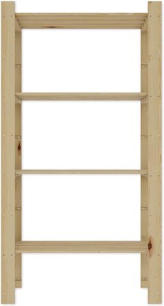 Дерев'яний стелаж Lenmar Serie B з сосни, світло-бежевий, 170x80x40 см, 5 полиць, книжкова полиця, офісний та домашній стелаж