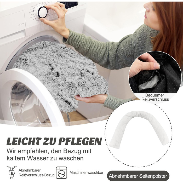 М'яке ліжко для собак Costway, захист дивану, ковдра для собак, зручне ліжко з плюшу, 112 x 101 x 18 см, сіро-біле M