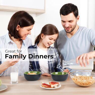 Набір посуду Miamio Le Papillon (24 частини) - 6 персон, тарілки, миски, чашки, супові тарілки, стеатова глина, зелений колір