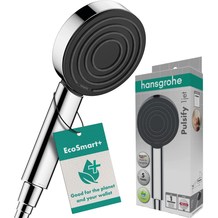 Душова лійка Hansgrohe Pulsify Select S EcoSmart, 6.9 л/хв, ручна, 3 режими, Antikalk, 105 мм (Хром)