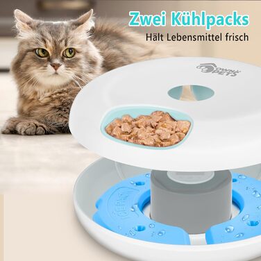 Автоматичний дозатор корму для котів та маленьких собак Ownpets - 6 прийомів, з охолодженням, програмований