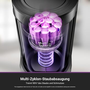 Робот-пилосос EUREKA E20 Plus чорного кольору з функцією миття підлоги, LiDAR-навігація, 4000Pa, автопідняття мопа, керування через додаток та голосовий помічник, ідеально для видалення шерсті тварин