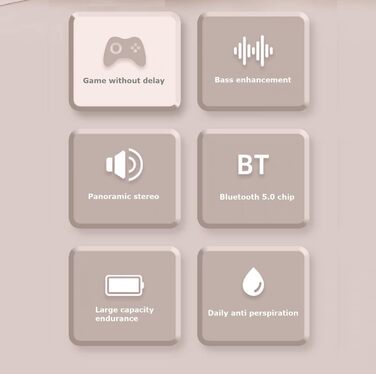 Беспроводные наушники HiFi Bluetooth с микрофоном, складные, шумоподавление, для спорта и путешествий (Бежевый)