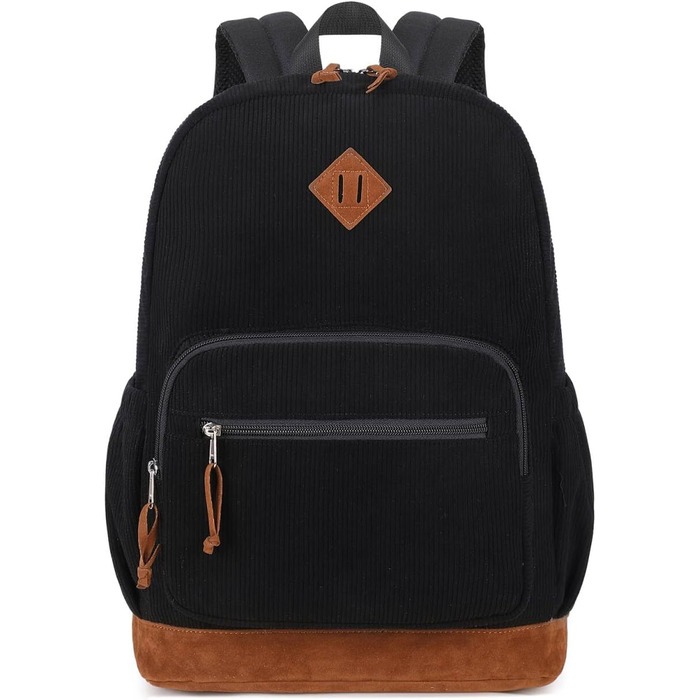 Шкільний рюкзак Mygreen з кордурової тканини для дівчаток, чорний. Легкий рюкзак для підлітків, для школи та повсякденного використання.