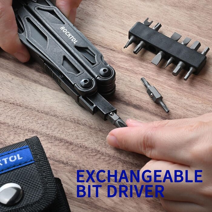 ROCKTOL Мультитул 29-в-1: Плієри, кусачки, пилка, сталь, для кемпінгу та виживання