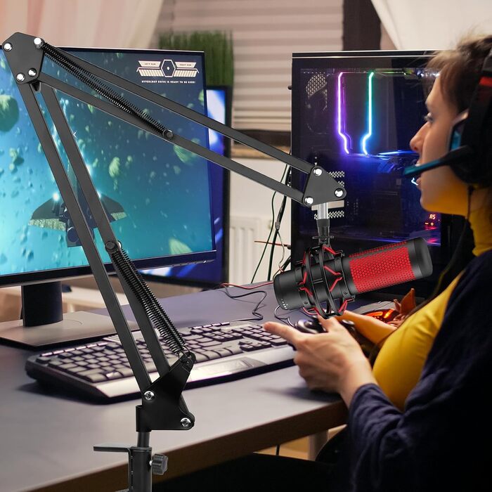 Підставка для мікрофона ChromLives Boom Arm - сумісна з HyperX QuadCast, Rode, Fifine, Blue Yeti, Razer Seiren V3 Mini - для геймінгу, стрімінгу та запису