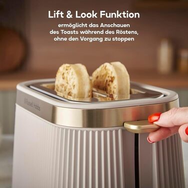Тостер Russell Hobbs Brontë Stone з 6 рівнями підсмажування, підігрівом та функцією підйому