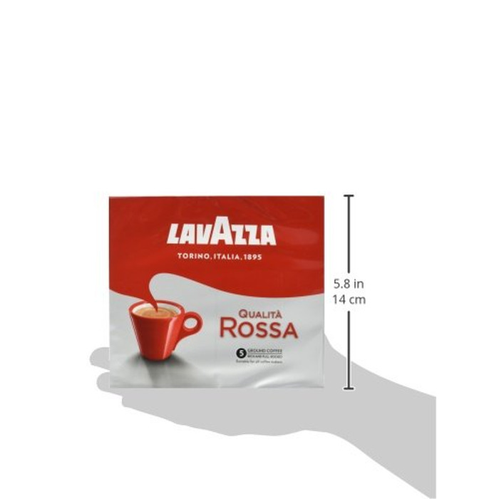 Мелена кава Lavazza Qualità Rossa Classico, збалансований смак, інтенсивність 7/10, для гейзерної кавоварки та фільтр-кави, 250 г (набір 10 упаковок)