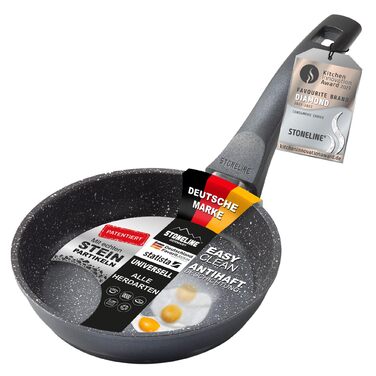 Сковорода STONELINE 16 см з антипригарним покриттям (камінь), для індукційних плит, сіра
