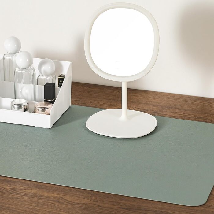 Двостороння килимок на стіл з антиковзаючим покриттям, 40 x 80 см (сірий, салатовий) - для офісу, ноутбука, миші
