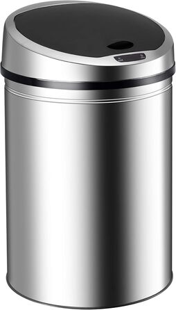 Сміттєве відро Ribelli Edelstahl з сенсором, 60 літрів, нержавіюча сталь, автоматичне відкриття/закриття, LED-індикатор, хромоване