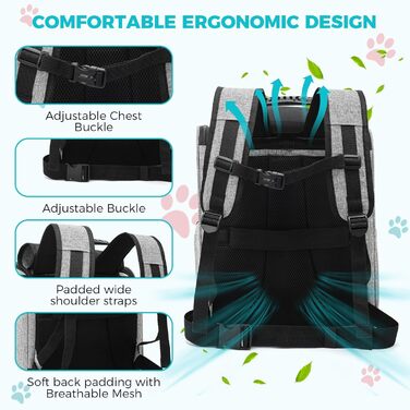 Сумка-переноска для кота/собаки, складана, сіра, з сіткою, повідком, до 8 кг