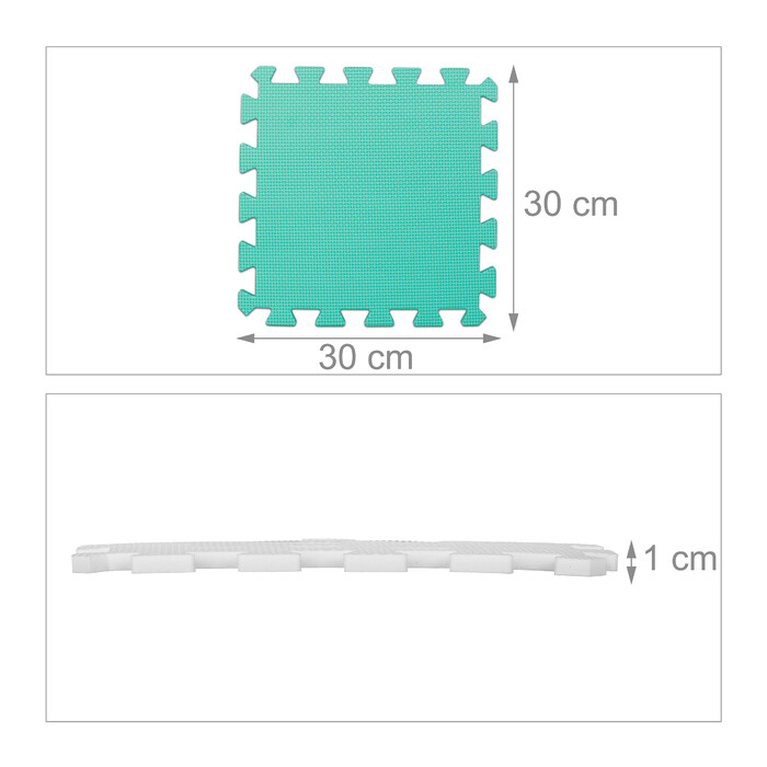 Relaxdays Colorful Puzzle Mat with Border