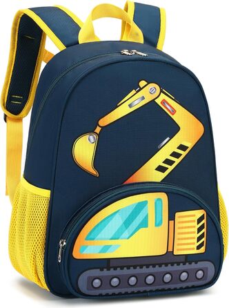 Дитячий рюкзак LOIDOU для школи: легкий, з відбиваючими елементами, для хлопчиків та дівчаток (з дизайном екскаватора)