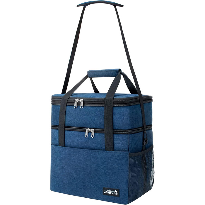 Термосумка Viedouce 30L: ізольована сумка-холодильник для пікніків, кемпінгу та подорожей (блакитна)