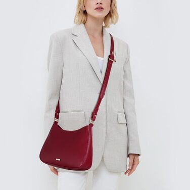 Сумка жіноча TIAASTAP Hobo Bag червона: стильна сумка на плече з PU шкіри для дівчат-підлітків