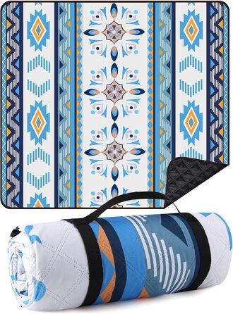 EXTSUD Piknik Decke Outdoor 200x200cm - Водостійкий плед для пікніка та кемпінгу з ручкою