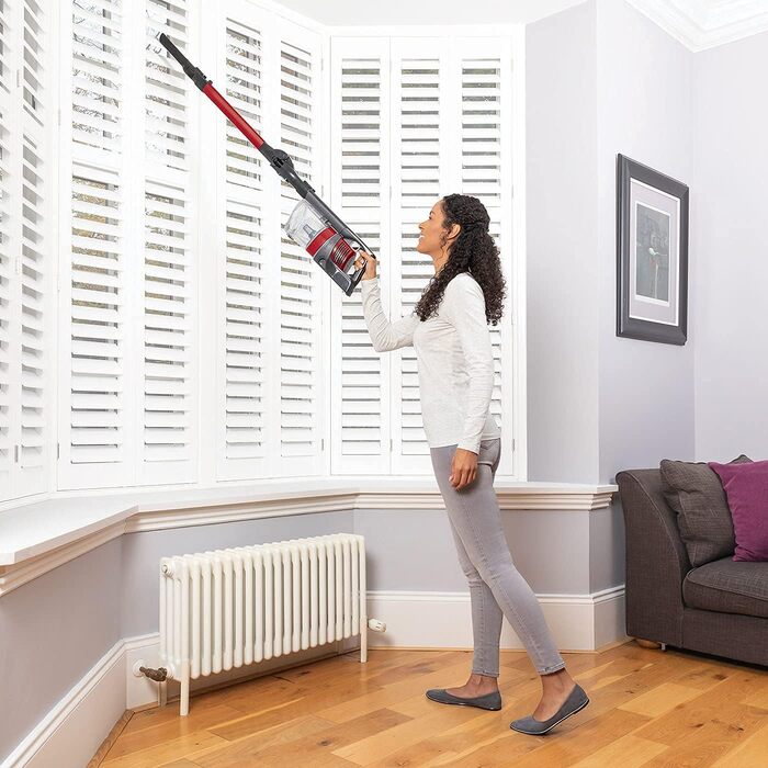 Пилсос бездротовий Shark IZ201EU з антизаплутування волосся, 40 хв роботи, 0.7 л, насадка для шерсті тварин, червоний