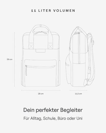 Kapten & Son Bergen Rucksack | Rucksack for Women & Men | Daypack | Carry-on Rucksack, Daypack | Water-resistant (Medium 11 L, Muted Clay)