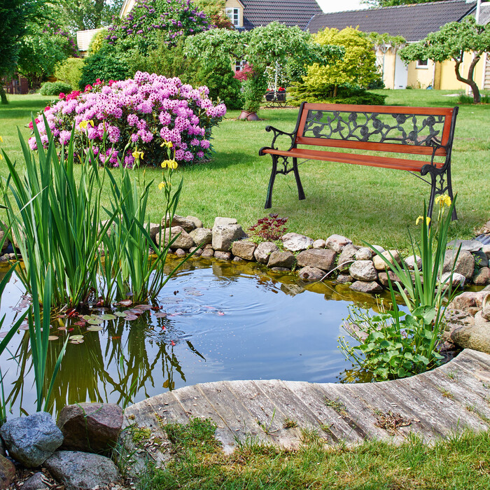 Relaxdays Garden Bench with Rose Pattern