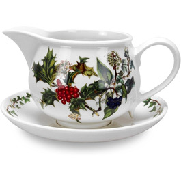 Керамічна соусниця з підставкою Portmeirion Home & Gifts, багатокольорова, 17x18x11 см