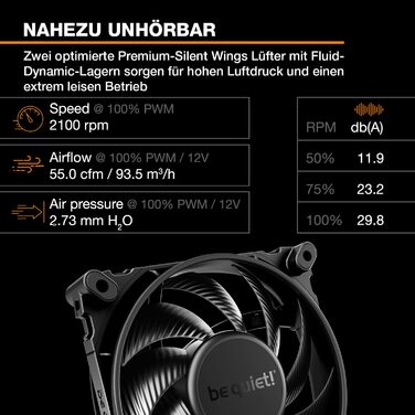 be quiet! Dark Rock Pro 5 - Повітряний кулер для ПК з 7 теплових трубок, тихий вентилятор 120/135 мм, Speed Switch