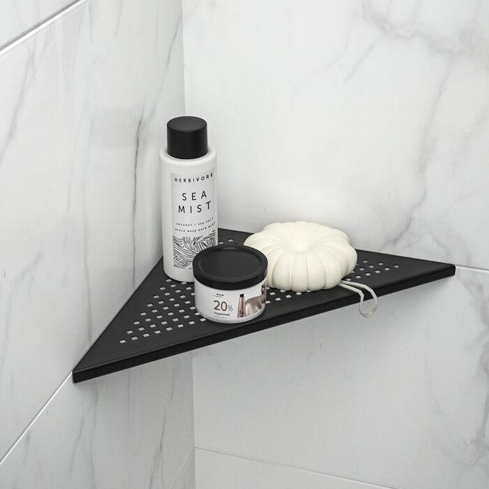 Поличка для душу Eck з нержавіючої сталі 304, стелаж для ванної кімнати з сітчастою конструкцією для плитки, вбудована поличка для ремонту ванної кімнати (щітка, 254 мм - 2 шт.) (305 мм - 2, чорний)
