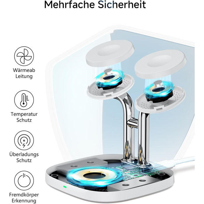 Зарядна станція SwanScout для Apple Watch 10 та AirPods Pro (704A, 3.3W, біла)