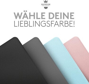 Підкладка під клавіатуру та мишу HAMZAM PU Leder 90x40 см - преміум якість, сірий колір