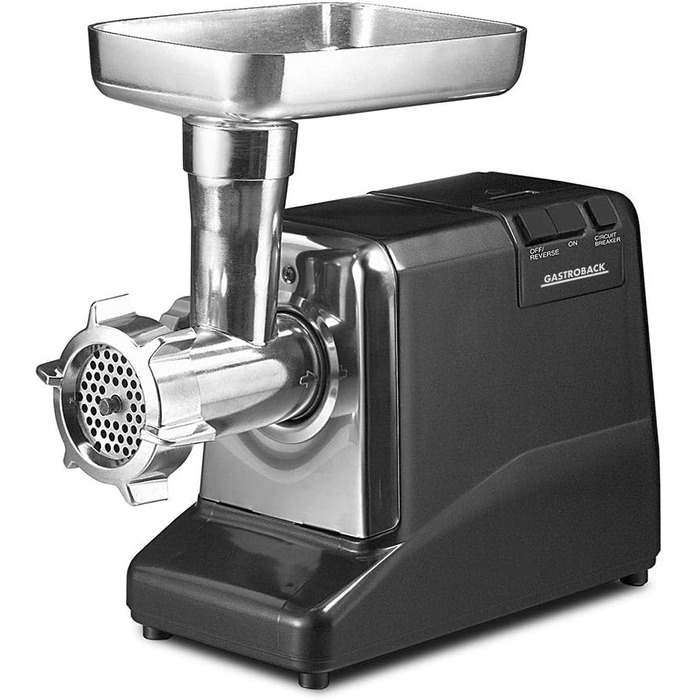 GASTROBACK Fleischwolf Pro 41402 - М'ясоподрібнювач, 1000 Вт, Алюміній, Чорний