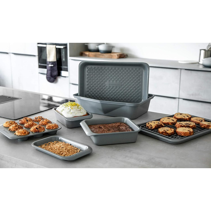 Форма для випікання хліба MasterClass Smart Ceramic, антипригарне покриття, карбоновий метал, 900 г, 23x15 см, для хліба