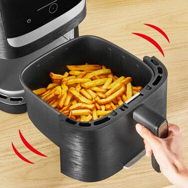 Фритюрниця Tefal Easy Fry Silence 7л, біла - аерофритюрниця з тихим режимом та 10 програмами приготування, EY8421E0