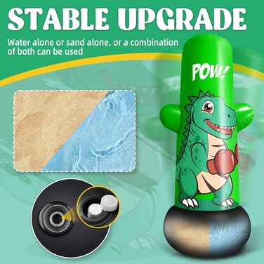 Надувний боксерський мішок JUOIFIP 120 см для дітей. Підходить для MMA, карате, таеквондо, збірка енергії