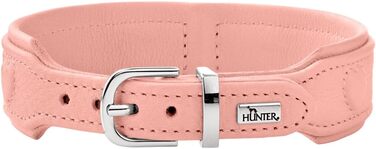 Нашийник для собак HUNTER SOHO X Love, фіолетово-сірий, з натуральної шкіри, м'який, з сердечками, для маленьких собак та цуценят, Made in Germany, розмір 42