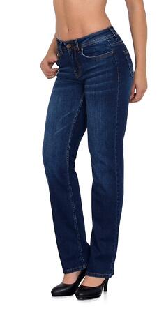 Джинси жіночі ESRA Straight Jeans - висока талія, прямі, еластичні, великі розміри (G6, 36, J157)