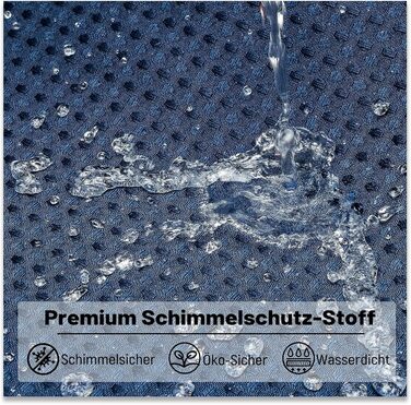 Шторка для душу BTTN, вафельна тканина, 180x200 см, антигрибкова, важка, водонепроникна, з 12 гачками, зелена, преміум-якість