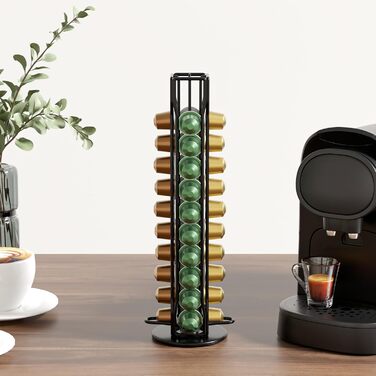 Тримач для капсул Nespresso Sevenline, органайзер на 40 капсул, чорний