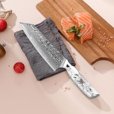 Японський ніж SHANGDAO Kiritsuke 20 см з 67 шарів легованої сталі, ніж для суші, ніж для кухні