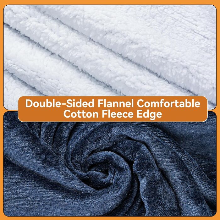 Електрична ковдра Olycism з автовимкненням 160x130 см, 10 режимів нагріву, таймер, захист від перегріву, блакитна