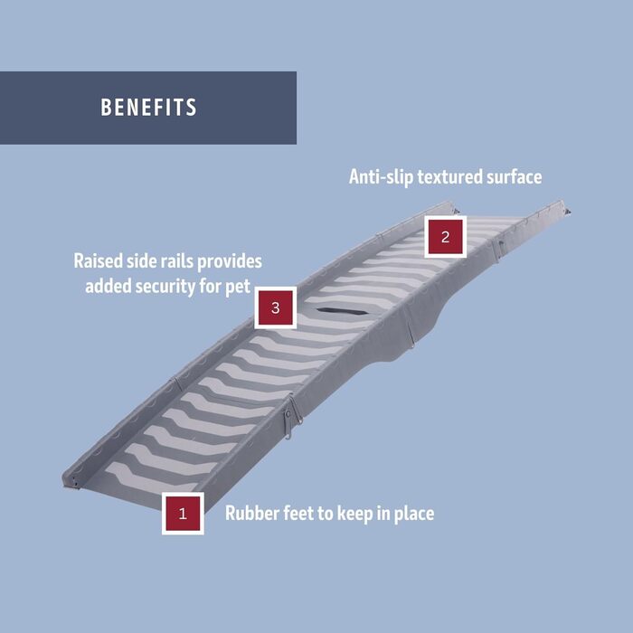 Рампа для собак Trixie Petwalk, 38x100 см, чорна, складна