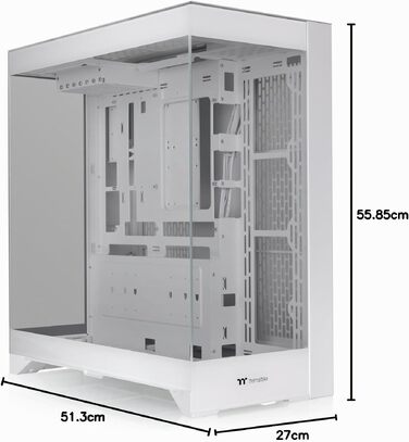 Корпус для ПК Thermaltake CTE Snow E550 TG, ATX/E-ATX, двокамерний дизайн, загартоване скло, підтримка радіаторів до 420 мм, білий