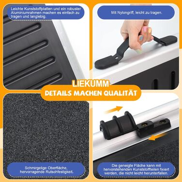 Рампа для собак Liekumm, телескопічна, до 90 кг, 99-182 см, алюміній, для легкових автомобілів, позашляховиків, вантажівок